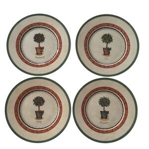 Villeroy & Boch Festive Memories Topiary Salad Dessert Plates Set of 4 BNIB